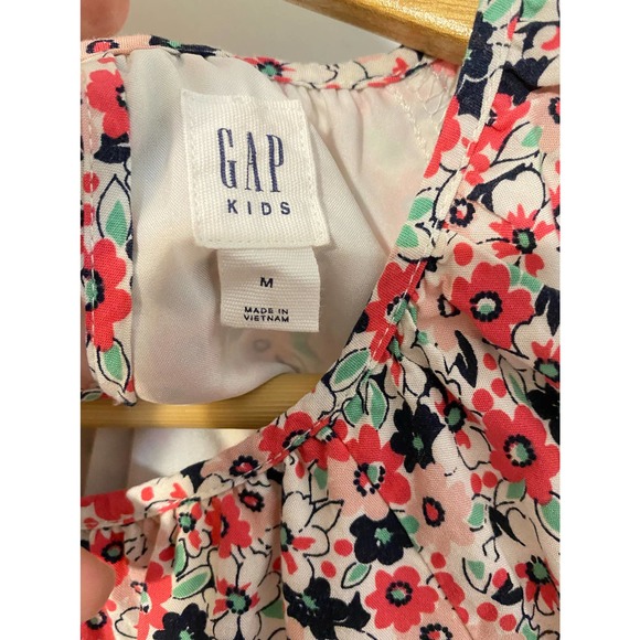 GAP Floral short sleeve dress elastic waist medium - Picture 4 of 4